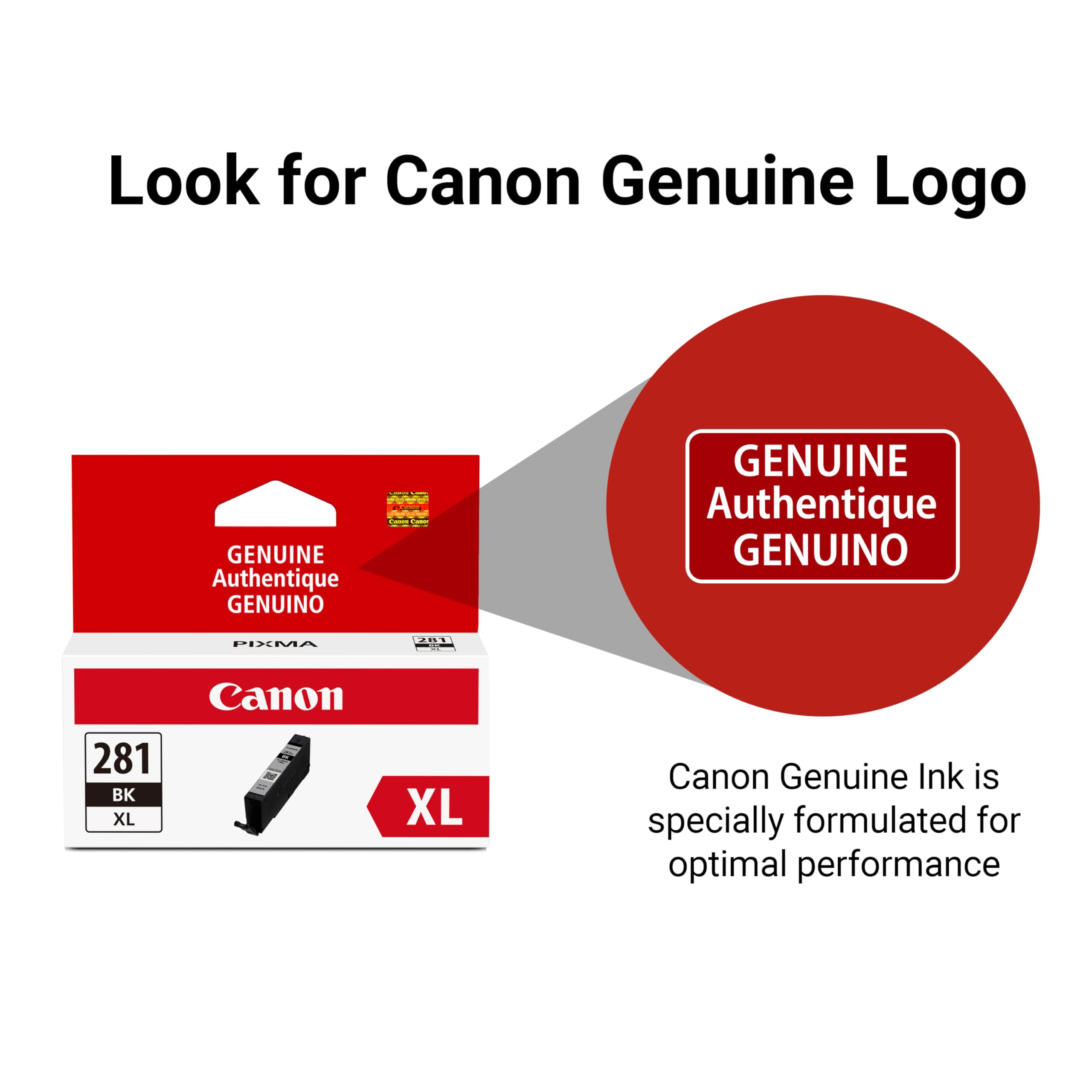 Amazon.com: Canon CLI-281 XL Genuine Black Ink Tank, Compatible